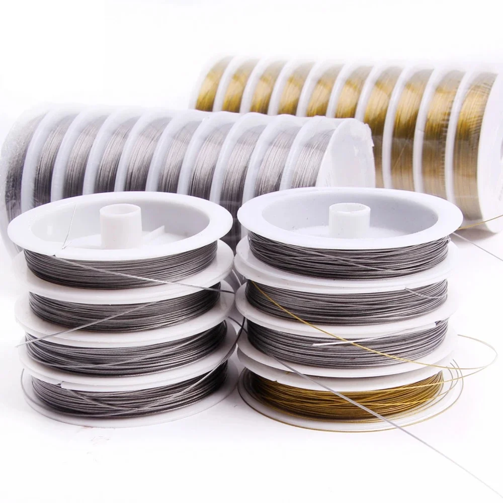 0.3-0.8mm złoty/srebrny kolor odporny mocna linia drut ze stali nierdzewnej ogon tygrysa drut do frezowania do tworzenia biżuterii znalezienie — 2