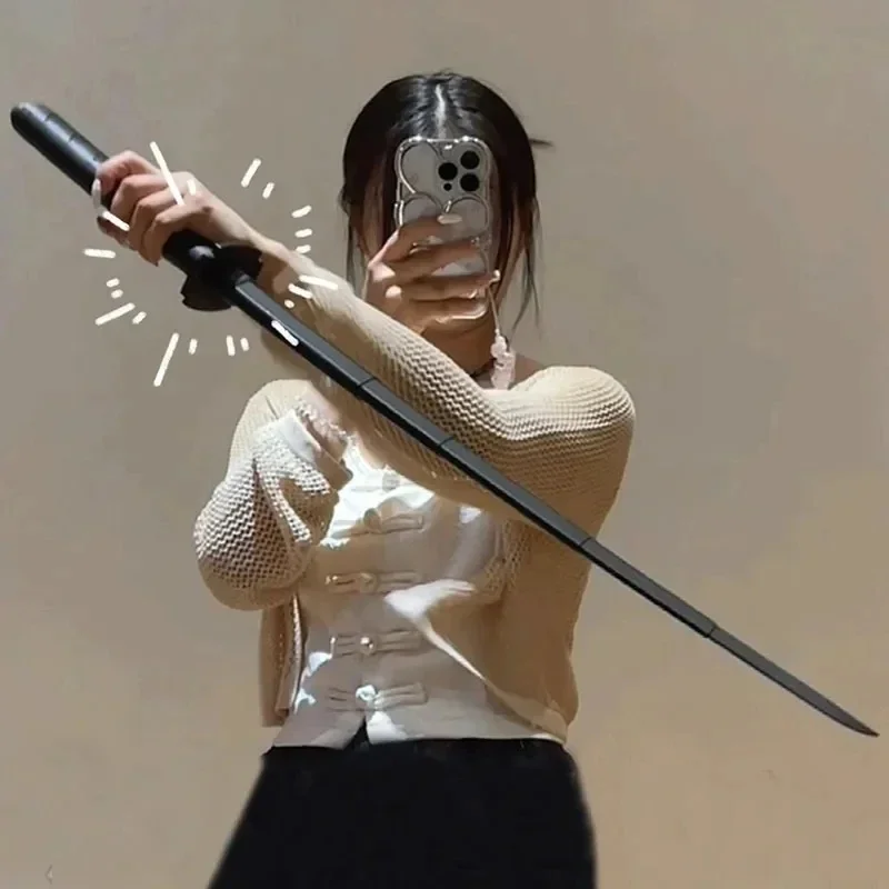 1/2/3PCS 3D Gedrukt Zwaartekracht Straight Out Telescopische Samurai Stress Relief Speelgoed Rekbaar Cos Props creatieve Opvouwbare Katana Gift - afbeelding 2