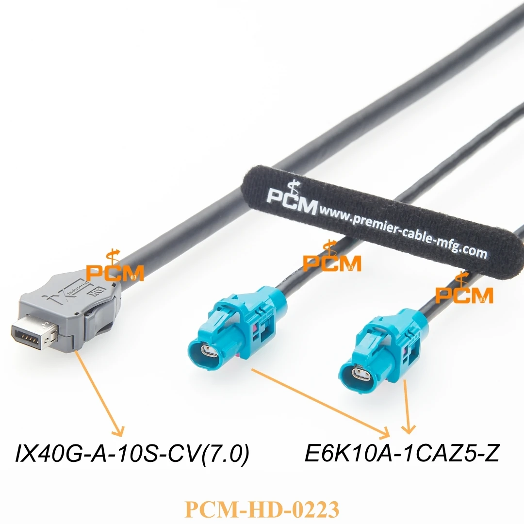 ix industrial to 2 H-MTD Jack female Connector Y Splitter AEcable 2Y Vector Automotive Ethernet Network Rosenberger HMTD Cable