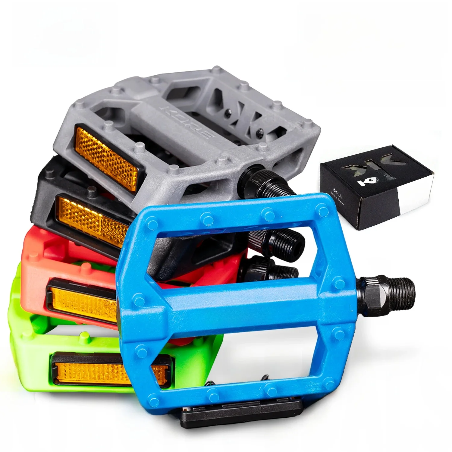 AliExpress NONE KORE MTB Road Bike Pedal Bearing Pedals Non-slip Folding Bicycle Fixed Gear Water Proof Nylon Downhill Ultra-Light for 14mm Part