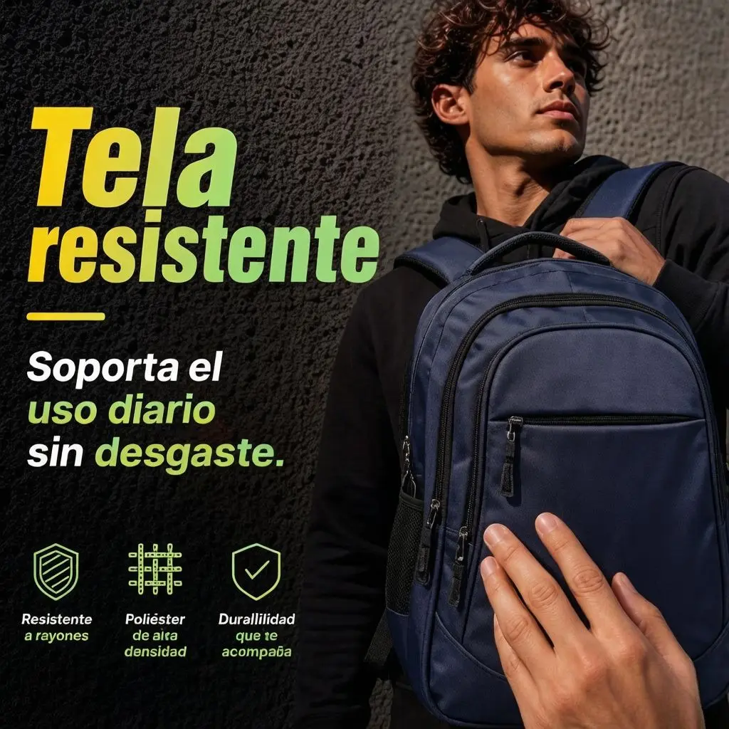 Sac à dos ergonomique réglable en trois couleurs, sac à dos anti-usure pour étudiants, bureau et courts voyages