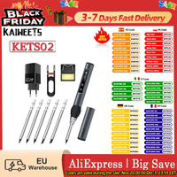 Kaiweets Kets02 Smart Digital Soldering Iron Kit 9-20V Operating Voltage Precise Temperature Control Sleep Mode