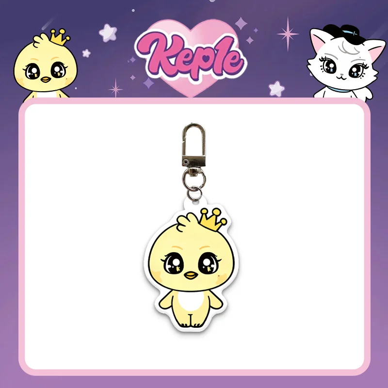 Korean GROUP Kep1er POP UP Cartoon Acrylic Keychain High Quality Double Sides Printing Keyring XiaoTing Yujin Chaehyun Fans Gift