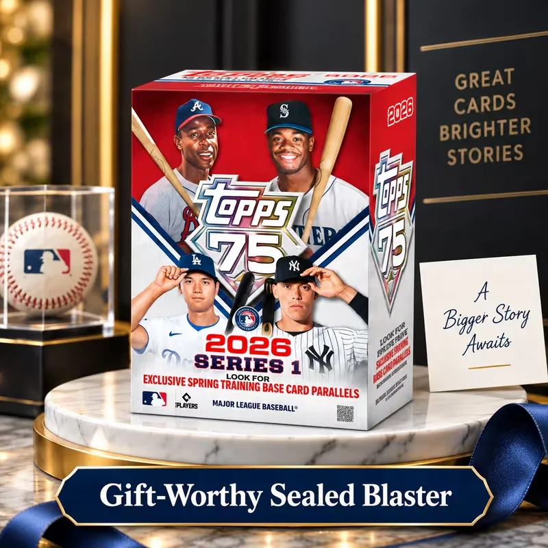 2026 Topps Series 1 Baseball Blaster Box 6 Packs 72 Cards MLB Baseball Trading Cards 75th Anniversary with Spring Training Parallels
