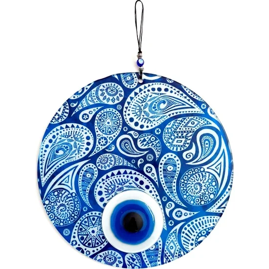 23 Centimeter Fusion Glass Evil Eye Beads Handmade Wall