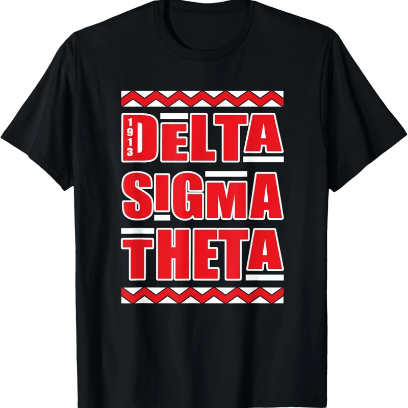 

Delta Sigma Theta Cotton T-Shirt Print Casual Crew Neck Tee for Men Size L-5XL, Perfect for Halloween, Christmas & Year-Round We