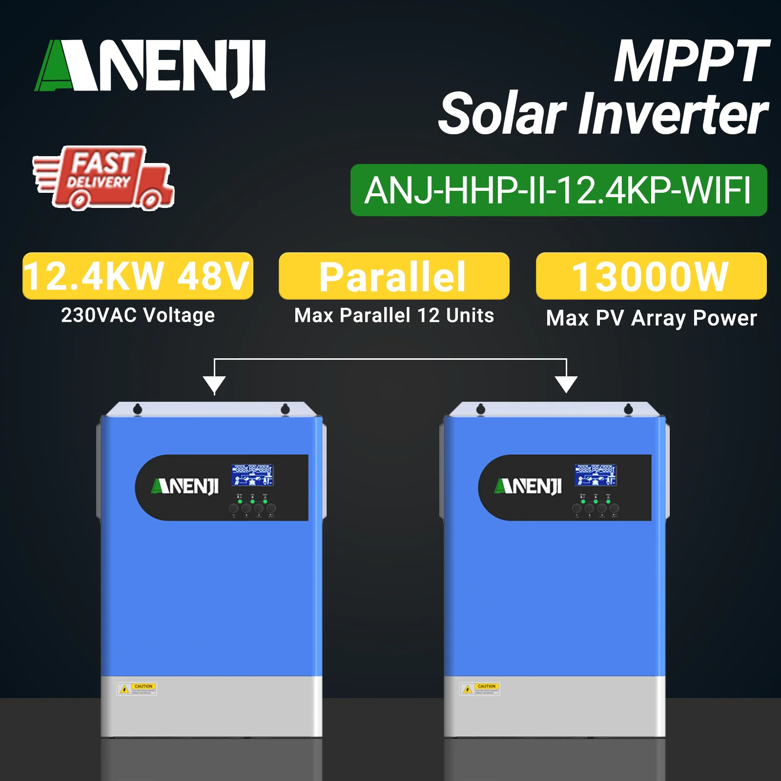 

ANENJI 12,4 кВт гибридный солнечный инвертор 48 В 220 В Mppt 120 А контроллер заряда чистая синусоида инвертор фотоэлектрический вход 500 В для солнечной панели