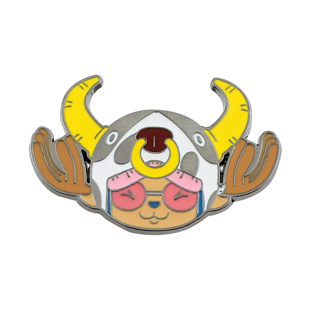 Anime One Piece Tony Tony Chopper Enamel Pins Metal Badge Lapel Brooch For Clothes Backpack Decoration