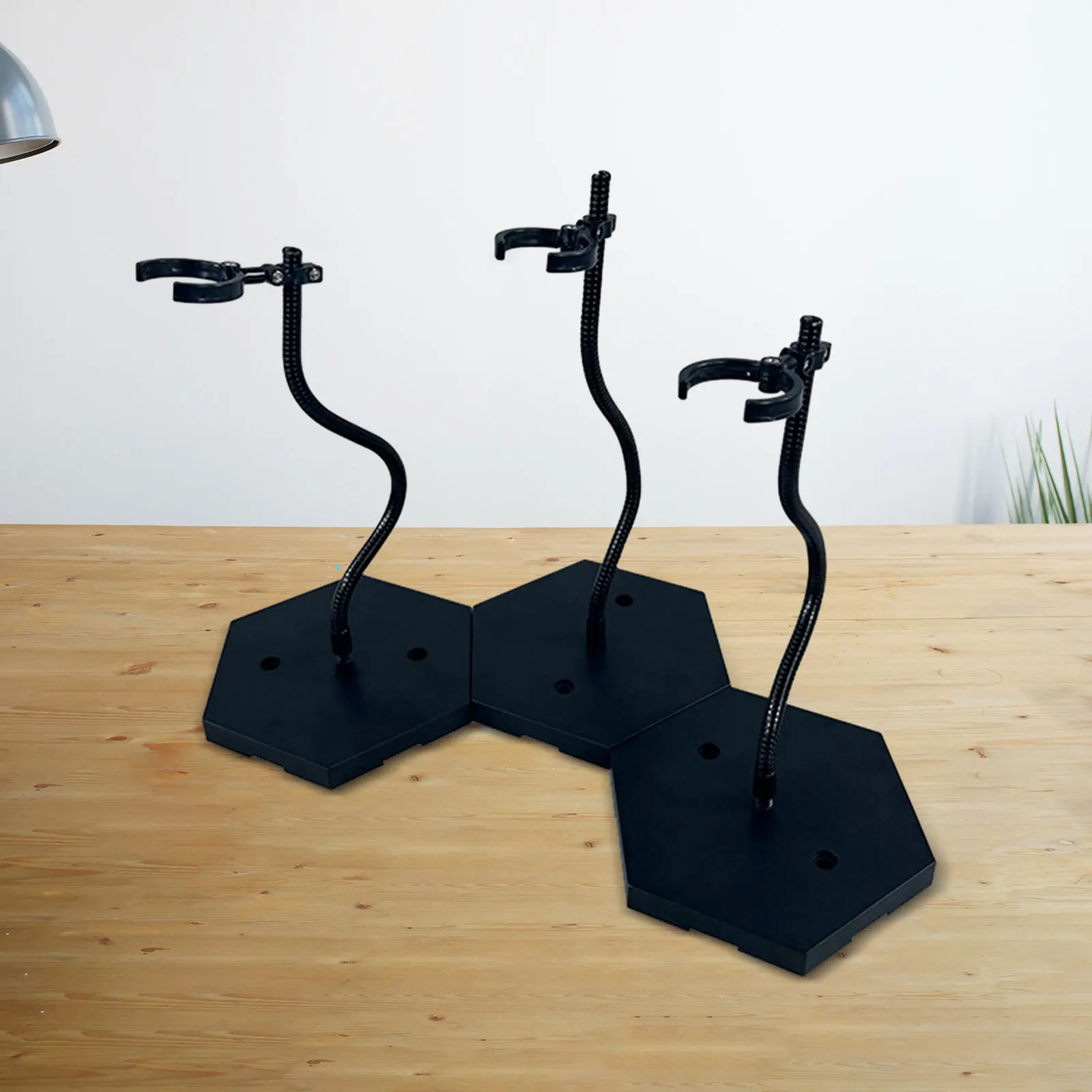 3Pcs Action Figure Display Rack Snake Like Flexible Metal Hose Doll Figure Stand for 1/6 1/9 1/12 Scale Action Figure Model Toy