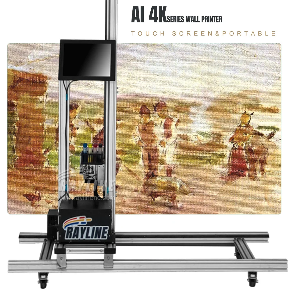 Portable AI 4K Wall Printing Machine Auto Folding Wall Printer/3D Background Wall Indoor Outdoor Wallpaper PVC Glass Painting