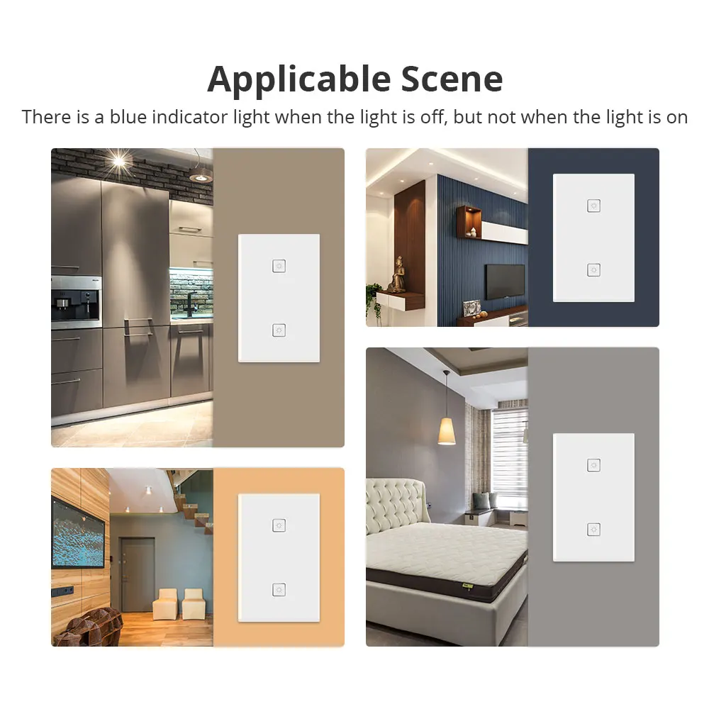 Imagem -06 - Interruptor de Luz Inteligente com Grupos Zigbee Padrão Eua Funciona com Alexa Google Home Através do App Smartthings Telefone com Controle de Voz