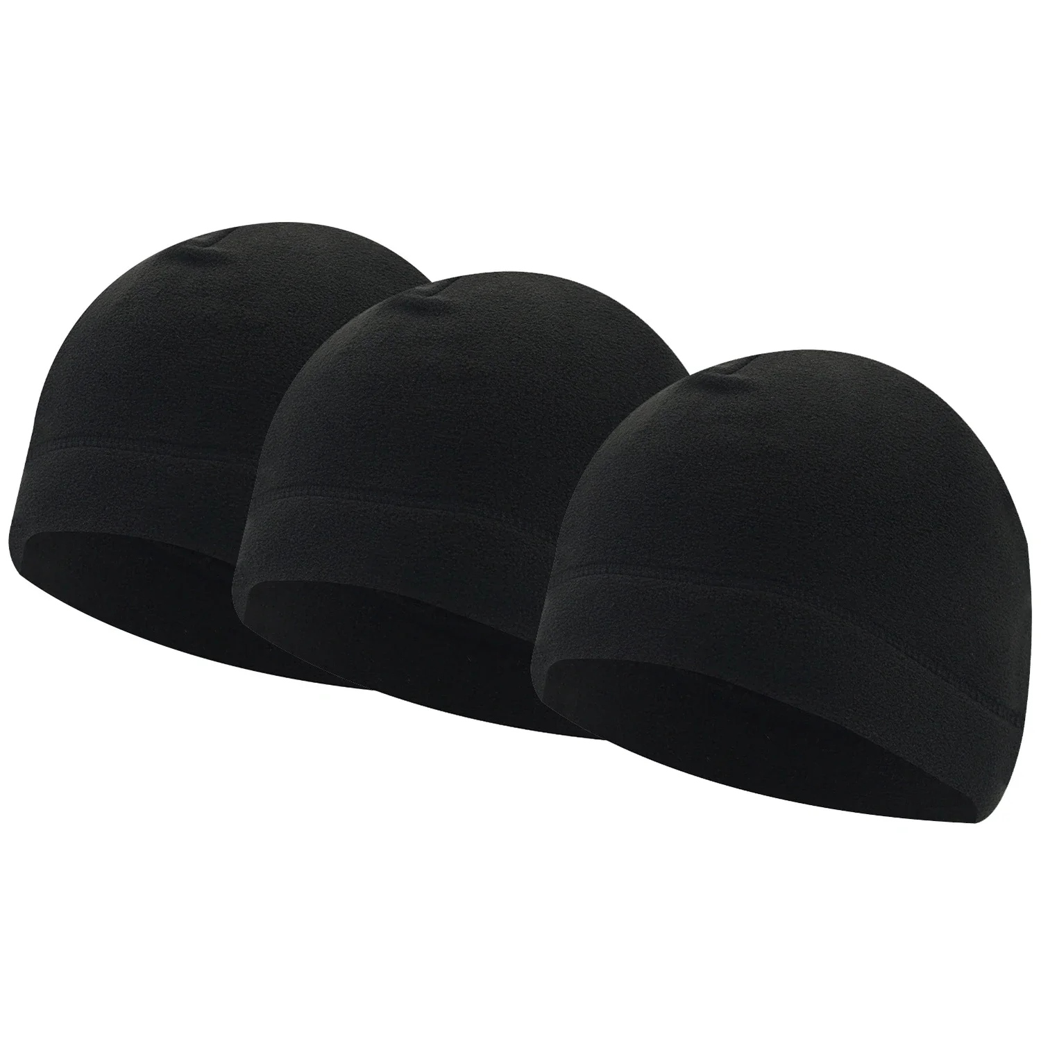 AliExpress NONE YANBIGUO 3 Pieces Winter Watch Skull Cap Men Warm Polar Fleece Beanie Hat Thick Windproof for Outdoor Exercising Helmet Liner