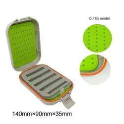 Aventik Waterproof Swing Leaf Box Silicone Fly Fishing Tackle Box Foam Box