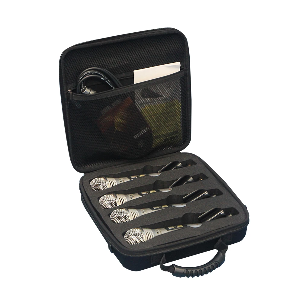 MV4 30x30x9cm EVA wired/wireless microphone case Sound equipment 4 copies Horizontal storage microphone case
