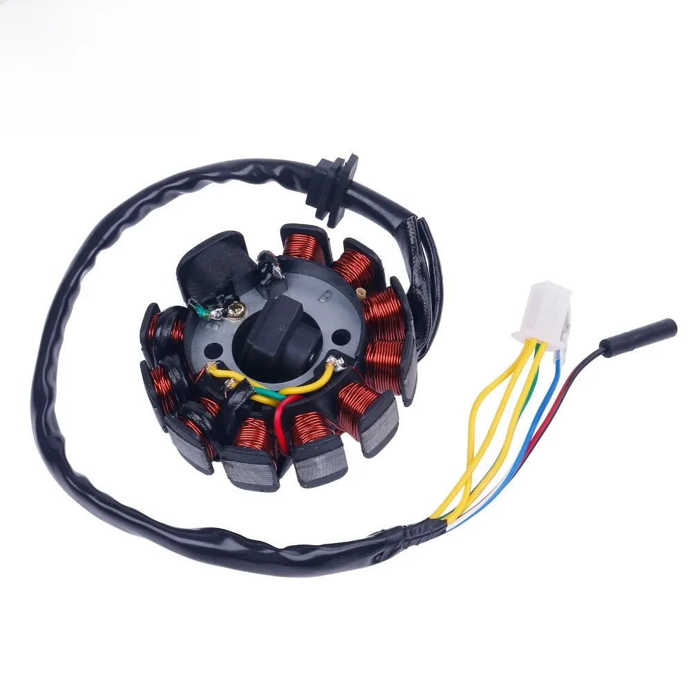 Glixal GY6 125cc 150cc 11 cewki Magneto Alternator stojan dla chiński skuter motorower ATV gokart quady 152QMI 157QMJ silnik (4 + 2) — zdjęcie 2