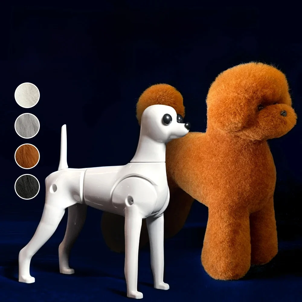 Symulacja psa Teddy, trening pielęgnacji sierści, sztuczna głowa psa do ćwiczeń, standardowy model Teddy, sztuczna głowa, szkielet, model, trener pielęgnacji zwierząt. — 2