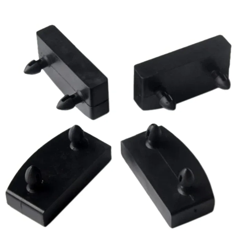 10Pcs Black Plastic Square Replacement Sofa Bed Slat Centre End Caps Holder Inner Rubber Sleeve For Wooden Bed Bunks Frame Parts