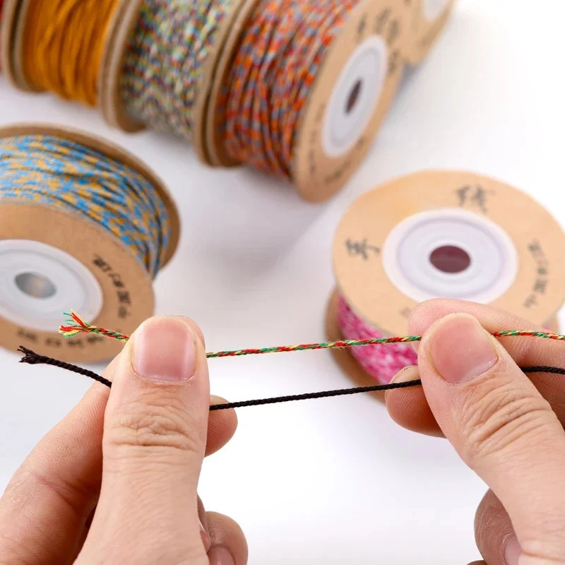 Corde de 30 mètres en macramé 100% coton, ULdorée de 1mm, à nœud chinois, pour bijoux exécutifs, pour bracelet Shamballa V187