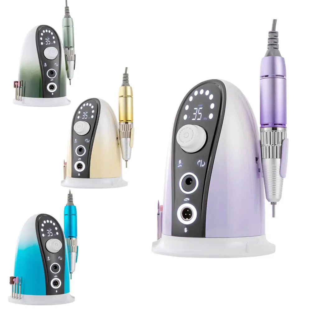 35000RPM Nail Drill Machine Professional Electric Nail File Milling Cutter Nail Art Tools Manicure Pedicure Polishing Shape Set