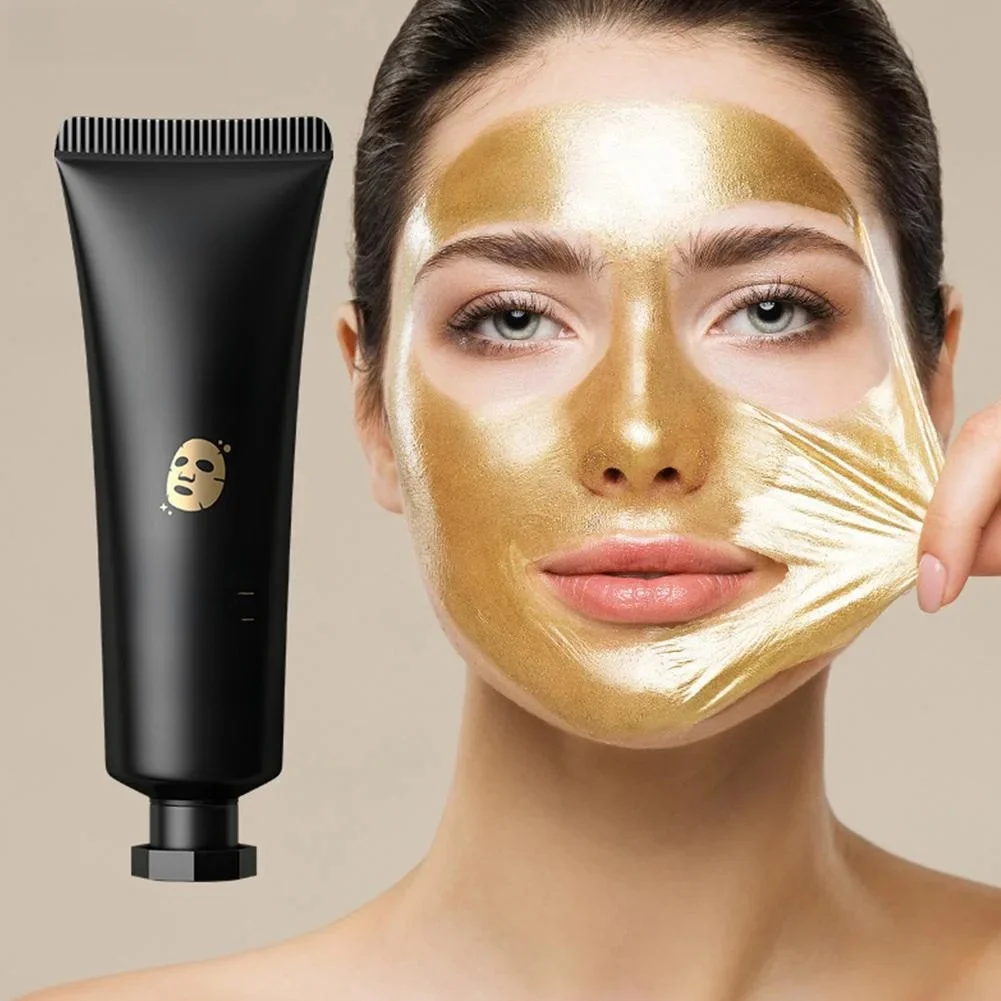 Masque peel-off Laikou 24K Gold Snail, nettoyant puissant pour les pores, éliminateur de points noirs et de saletés, soin détoxifiant pour le visage, peau éclatante, 50g