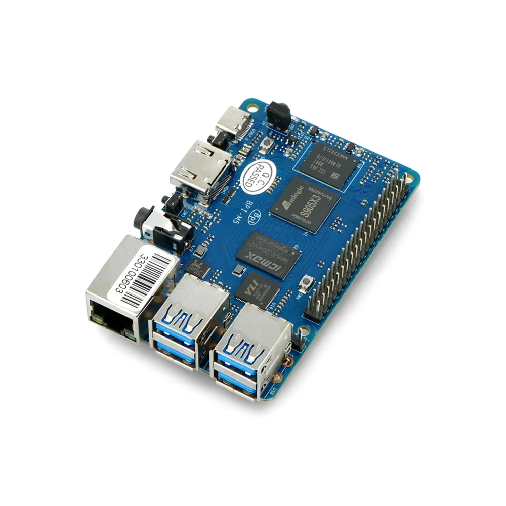 Banana Pi BPI-M5 Quad Core Single Board Computer Development Board With Black Metal Case