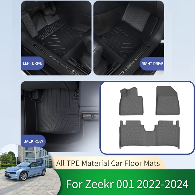 

for Geely Zeekr 001 2022 2023 2024 TPE Car Waterproof Non-slip Floor Mat Full Surround Protective Liner Foot Carpet Accessories