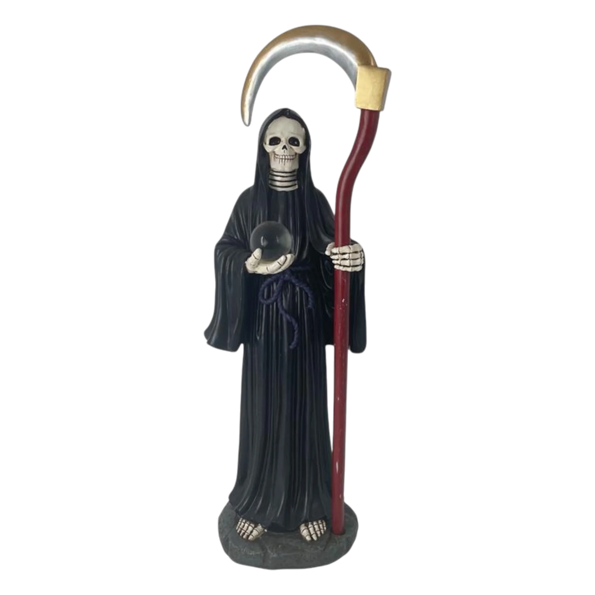 Figure of the Santisima Muerte, Saint Pancras, Sacred Heart, V. De Regla, Yemanya, Virgin of Charity, Archangel Saint Michael, Pomba Gira, Virgin of