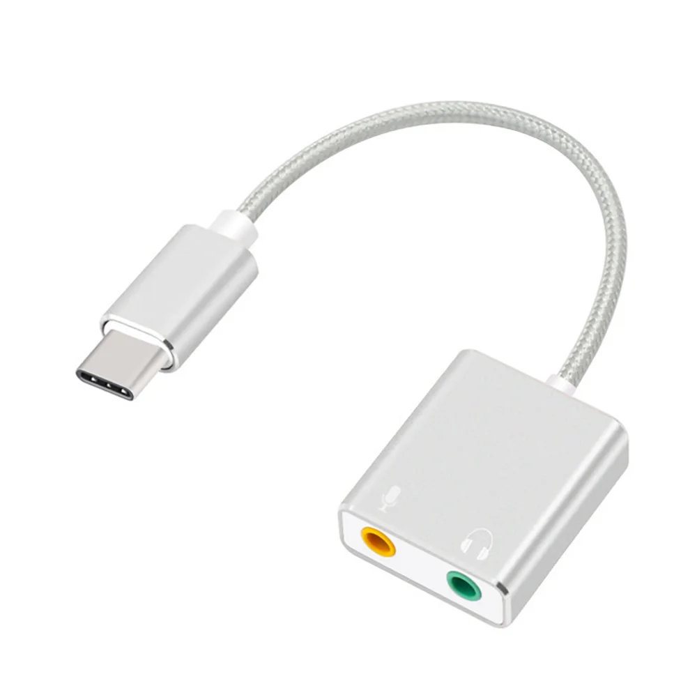 Type-c 7.1 aluminum alloy channel sound card external independent USB3.1 sound card supports MACBOOK