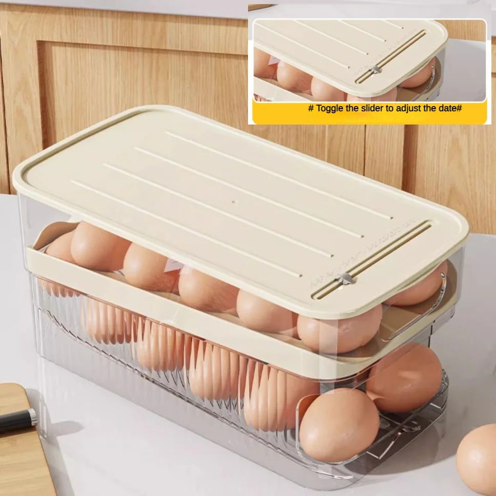 Refrigerator Egg Storage Box Automatic Scrolling Egg Rack Kitchen Egg Organizer Dedicated Egg Carton Rolli Egg Dispenser