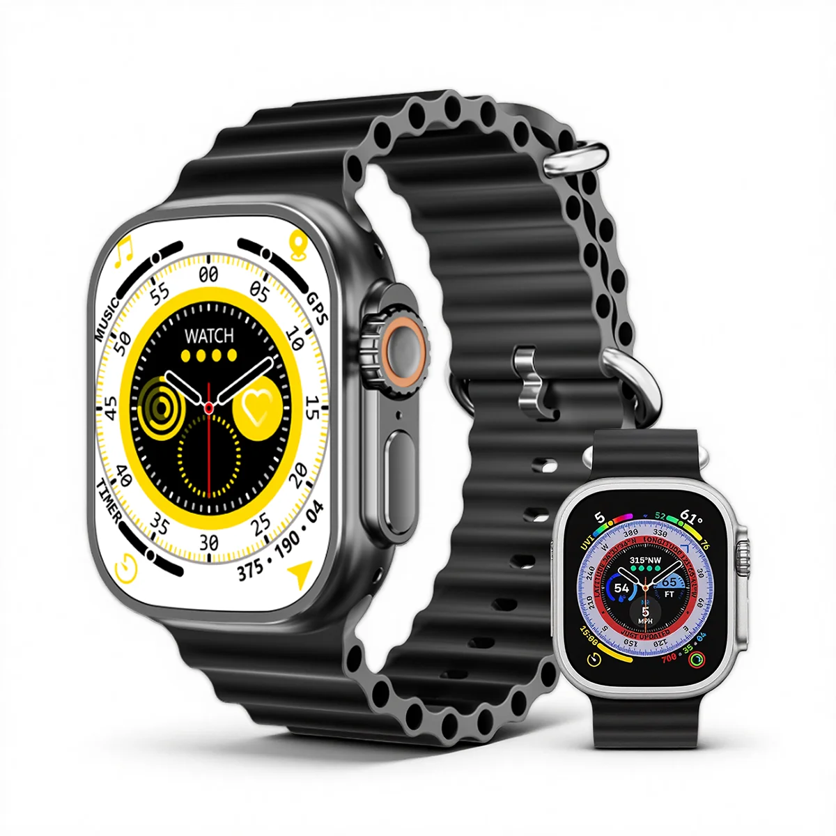 WOOX Reloj Inteligente para Hombres y Mujeres, Smartwatch Reloj Fitness con Pantalla Táctil Completa de 2.01" con Monitor de Ritmo/Sueño/Estrés, Smartwatch Silicon Correa Agua  para Android e iOS