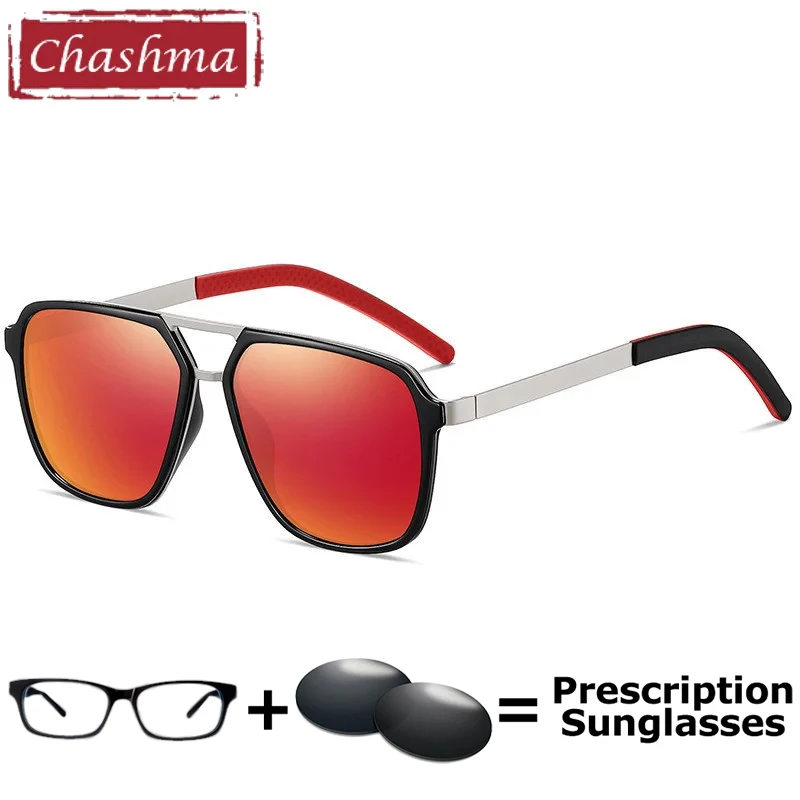 

Chashma Prescription Glasses Oversize Sunglasses Polarized Men Myopia Flexible Light High End UV Protection for Recipe Eyewear