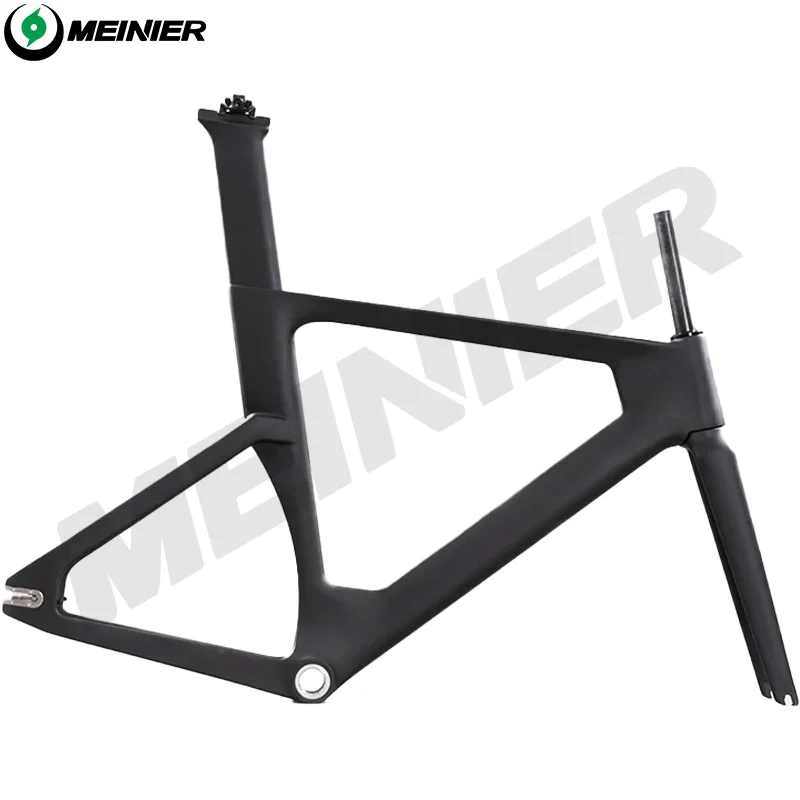 2024Customized Full Carbon Track Frame BSA Single Speed Carbon Track Road Bike Frames 700c Rigid Fixed Gear Bicycle Frameset