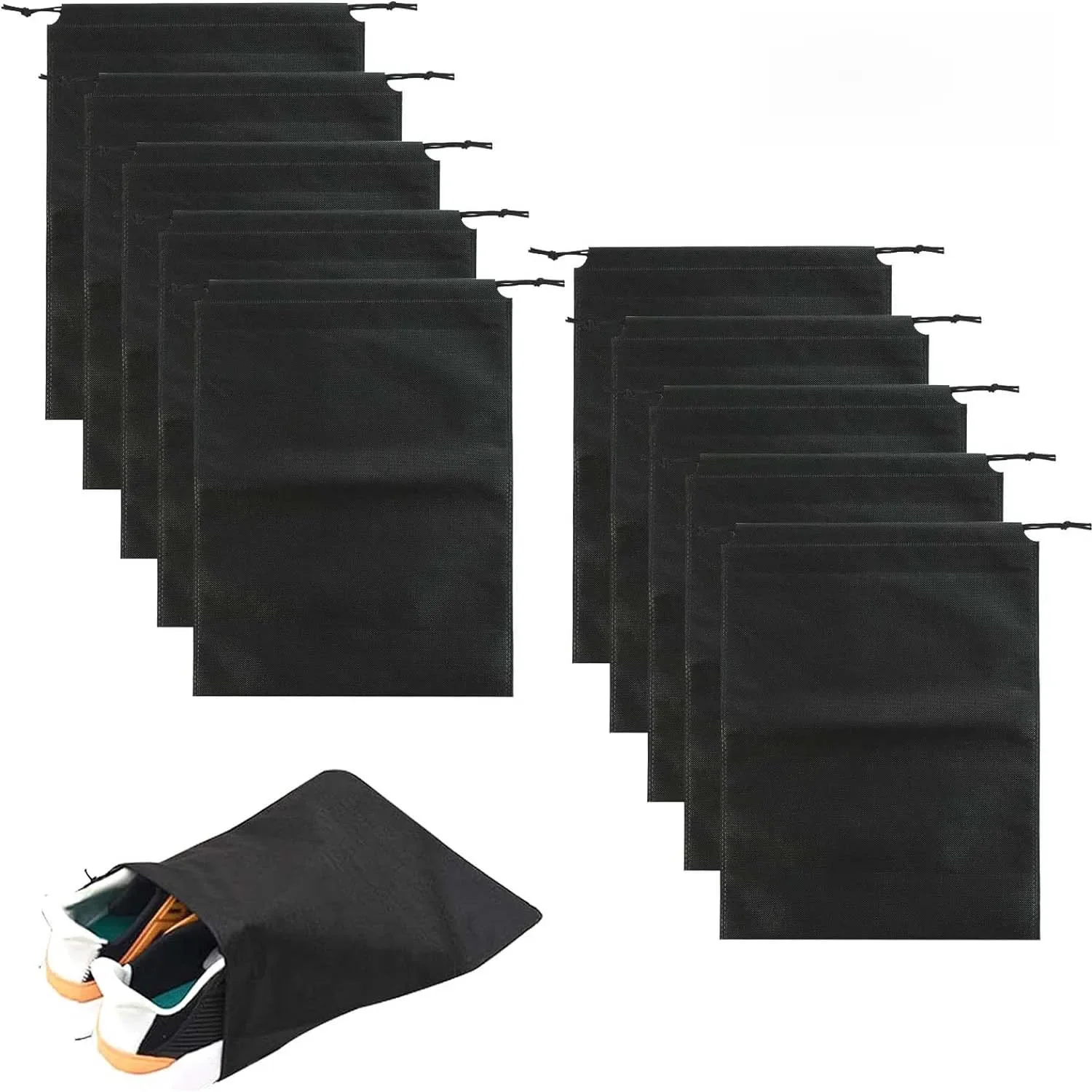 5/10 pièces sac à chaussures de voyage Portable anti-poussière cordon chaussures pochette organisateurs Non-tissé chaussures sacs de rangement pour chaussures de sport bottes