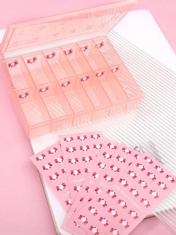 10 Grids Transparent Empty Nail Foils Storage Box Plastic Jewelry Beads Gems Rhinestones False Nail Art Tips Box Case Organizer