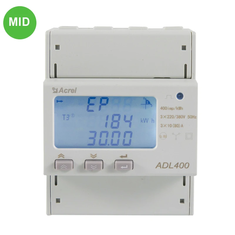 

Acrel ADL400 3 Phase 10(80)A Direct Input Zero Export Management Energy Meter for Sofar Inverters