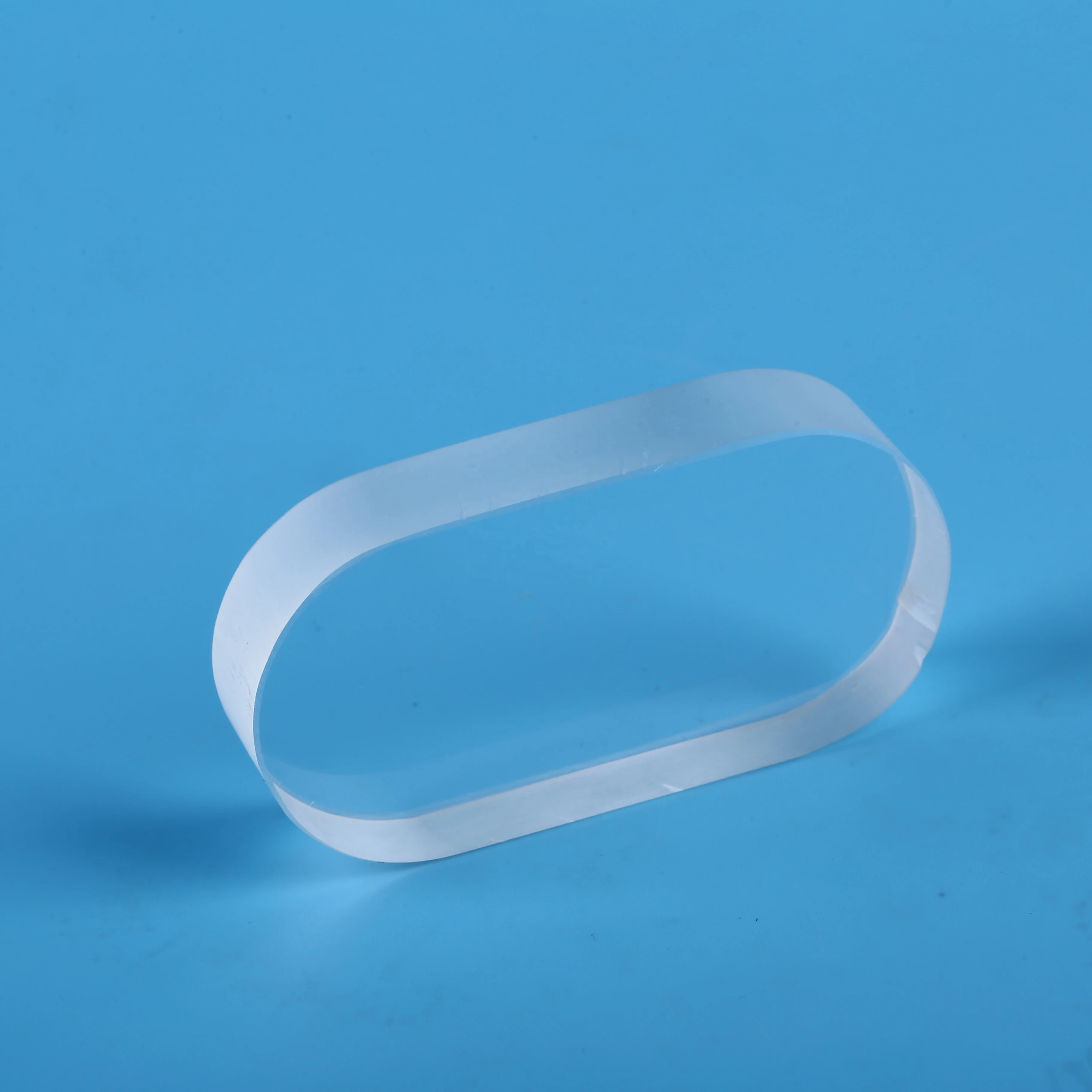 

Clear polished half round quartz plate for uv curving