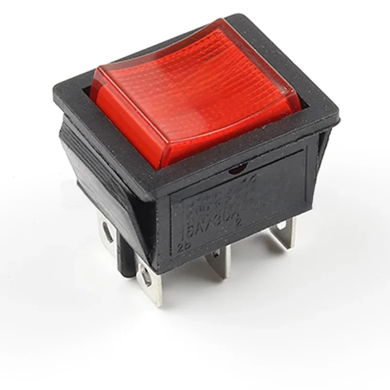 1 szt. KCD4 przełącznik kołyskowy ON-OFF-ON 3 pozycje 6 pinów sprzęt elektryczny z włącznikiem światła 16A 250VAC/20A 125VAC — zdjęcie 2