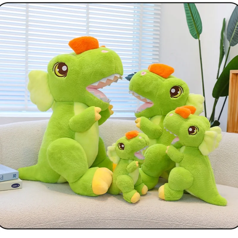 

Cute Green Big Mouth Dinosaur Plush Toy - Soft Stuffed Animal for Kids - Perfect Gift for Boys and Girls Trendy Cuddly Companion