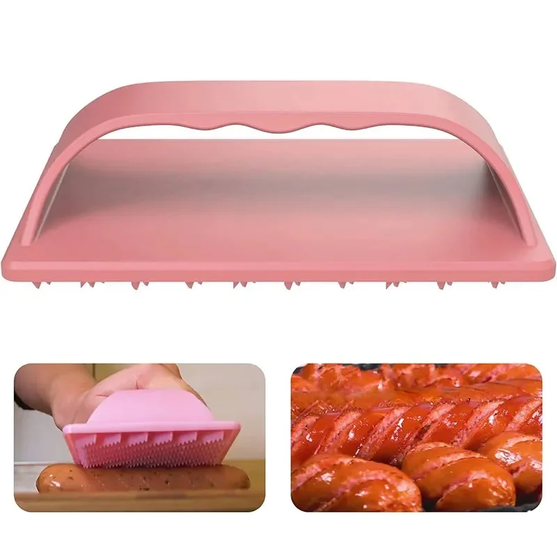 Trancheuses en plastique pour hot-dog, outils de coupe, saucisse, barbecue, camping en plein air, gril, gadget de cuisine