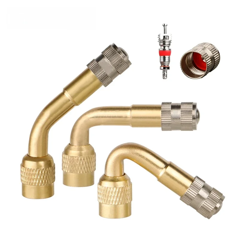 AliExpress DEEMOUNT Schrader Valve Extender 45 90 135 Degree Curved for Bicycle Balance Scooter Copper Nozzle Extended Stem Bike Pump Accessories