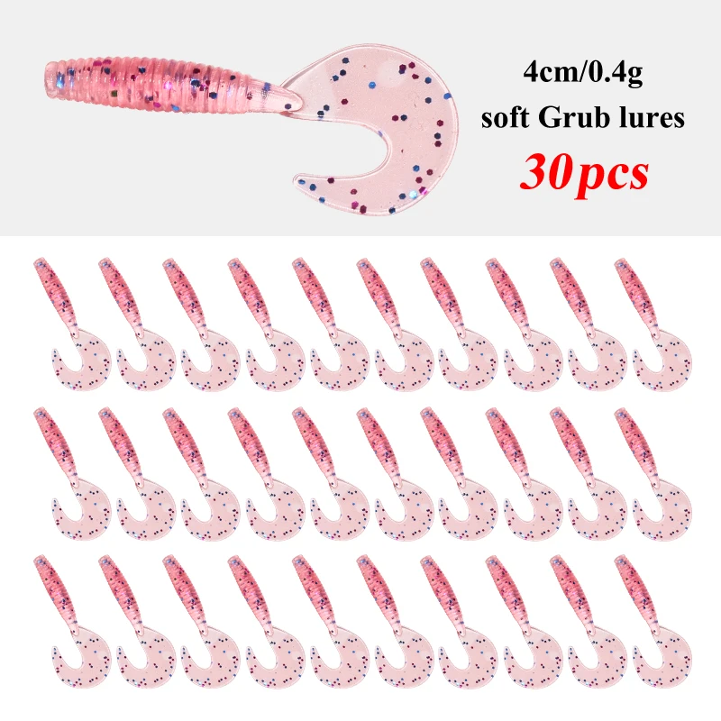 ILURE-Appât souple Élen silicone pour la pêche à la carpe, leurres, vers bouclés, 40mm, 0,4g, 100 pièces/lot