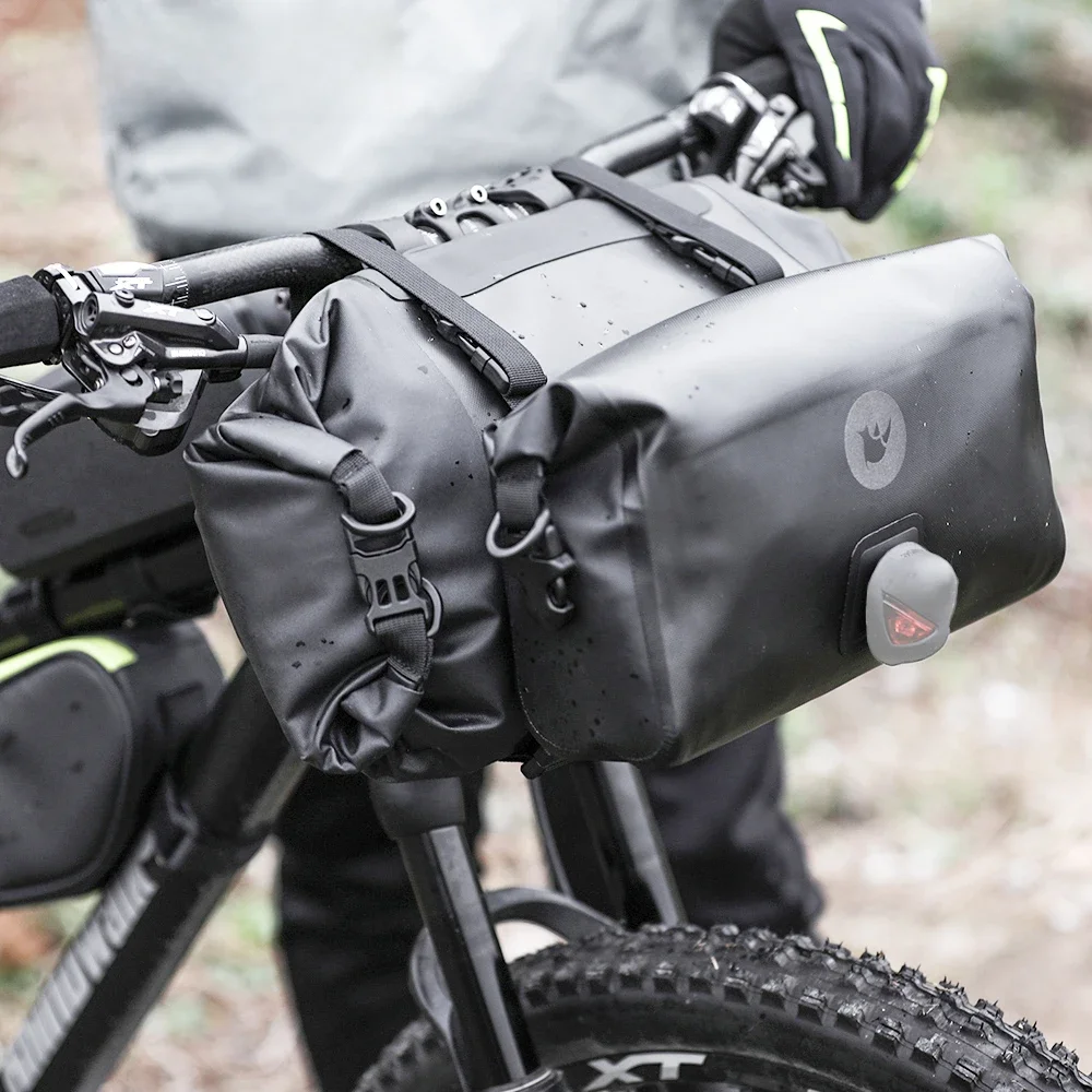 AliExpress Rhinowalk Bicycle Handlebar Bag 100% Waterproof Big Capacity 8L+4L 1/2-Piece Front Tube Cycling Bag MTB Road Bike Accessories