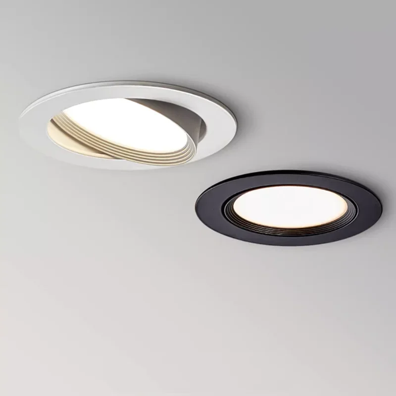 Hoogwaardige ingebedde LED-downlight-hoek verstelbaar 5W7W9W12W15W20W COB Anti-glare dimbare plafondlampspots CRI98 - afbeelding 2