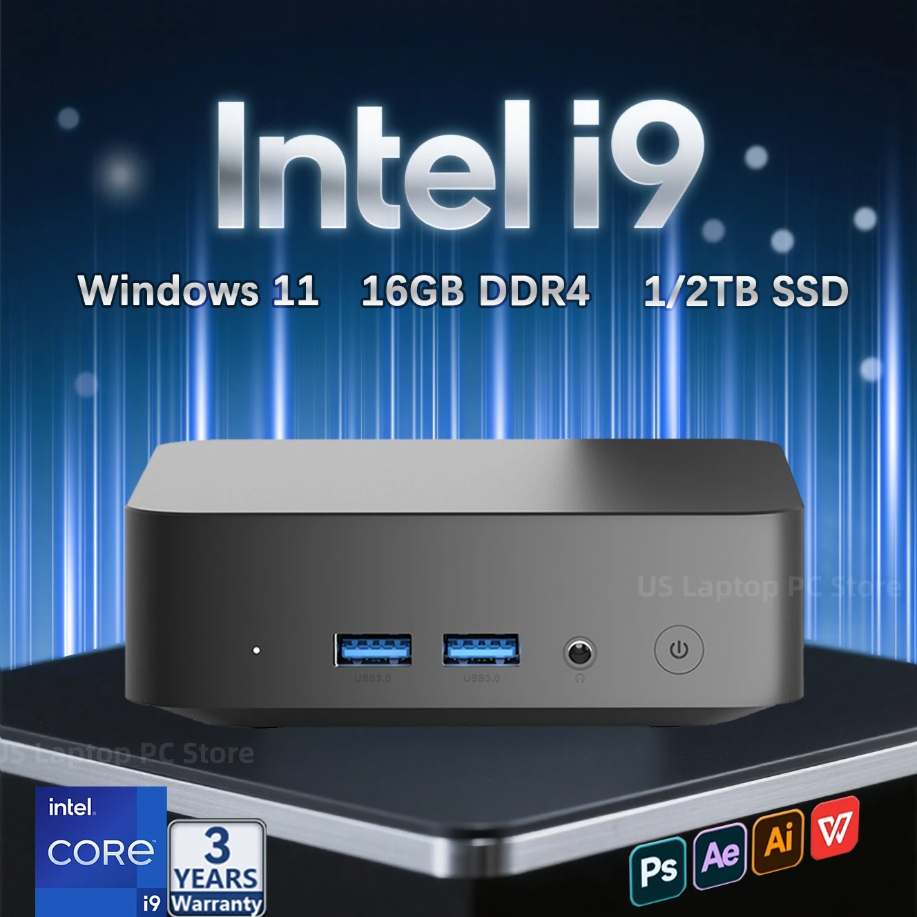 كمبيوتر صغير جديد يعمل بنظام التشغيل Windows 11 Intel Core i9 8950HK 16GB RAM 512GB 1TB SSD جهاز كمبيوتر شخصي مزدوج WIFI 6 BT5.2 4K HD كمبيوتر ألعاب صغير سطح المكتب #1