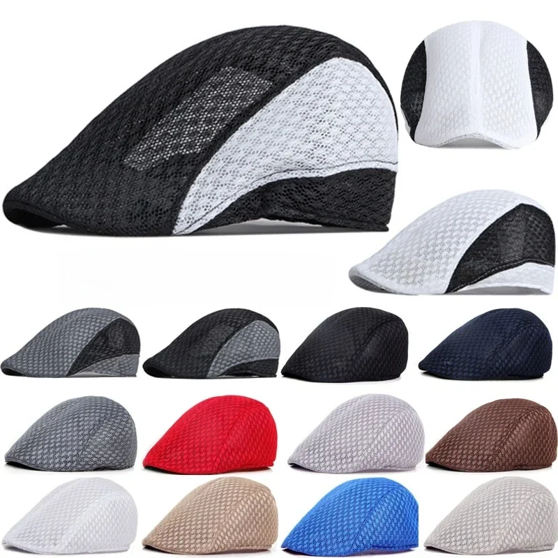 Chapeau de gavroche respirant béret, casquettes de golf, chapeau de soleil, mode
