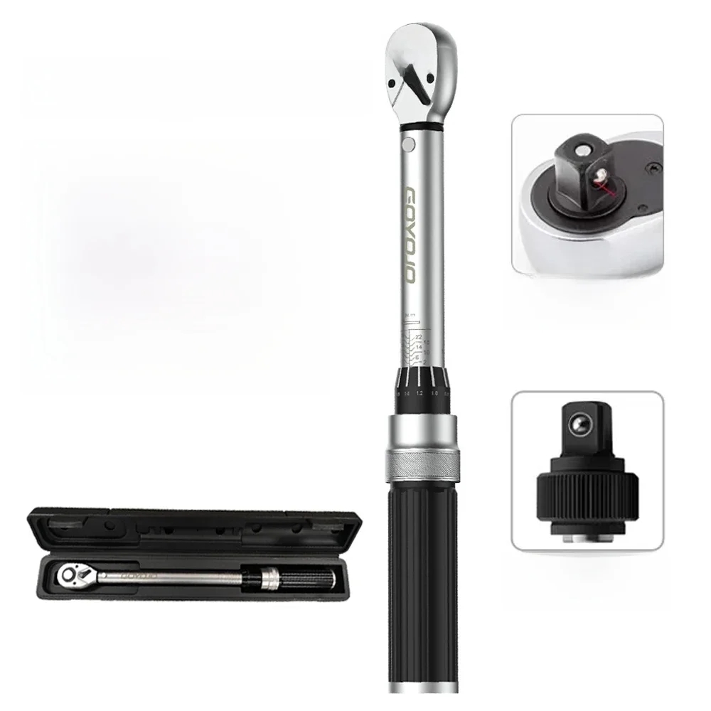 1/4” 3/8” 1/2” Momentsleutel met vierkante aandrijving 40-220N.m Nauwkeurigheid 3% Fietsautoreparatie Handgereedschap Spanner 5-60N.m Tweerichtingsratelsleutel - afbeelding 2