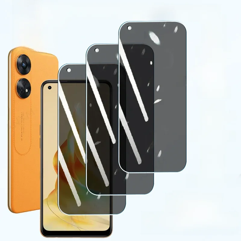 Protecteur d'écran Anti-espion, 3 pièces, verre trempé pour OPPO Reno 8 7 6 5 4 Lite SE 8T 4G Z A, Reno 7 8 Pro Plus