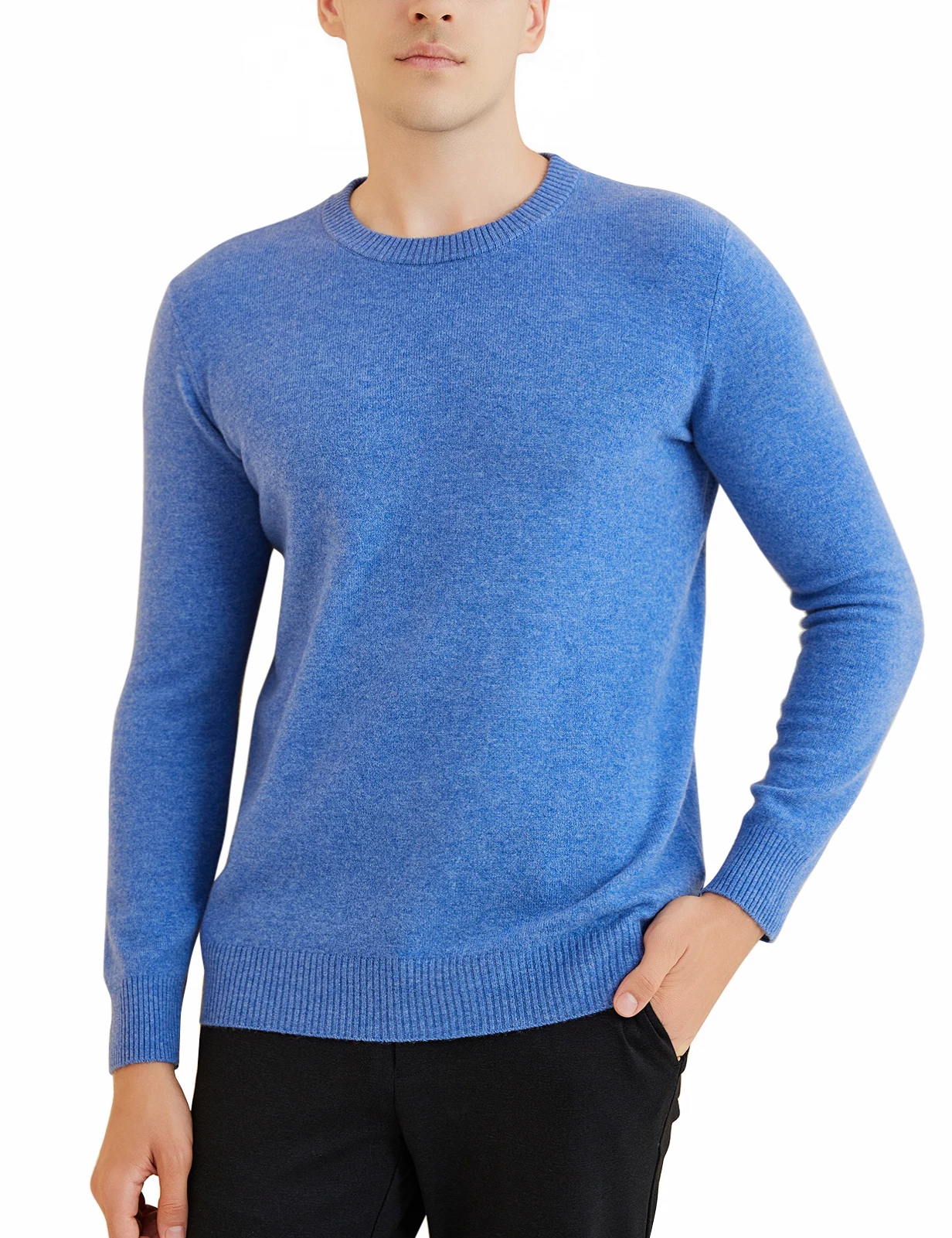 Sweater for Men 100% Merino Wool Knit Sweaters 2023 New Fall Winter Warm Long Sleeve Pullover Male Jumper Korean Luxury Clothing