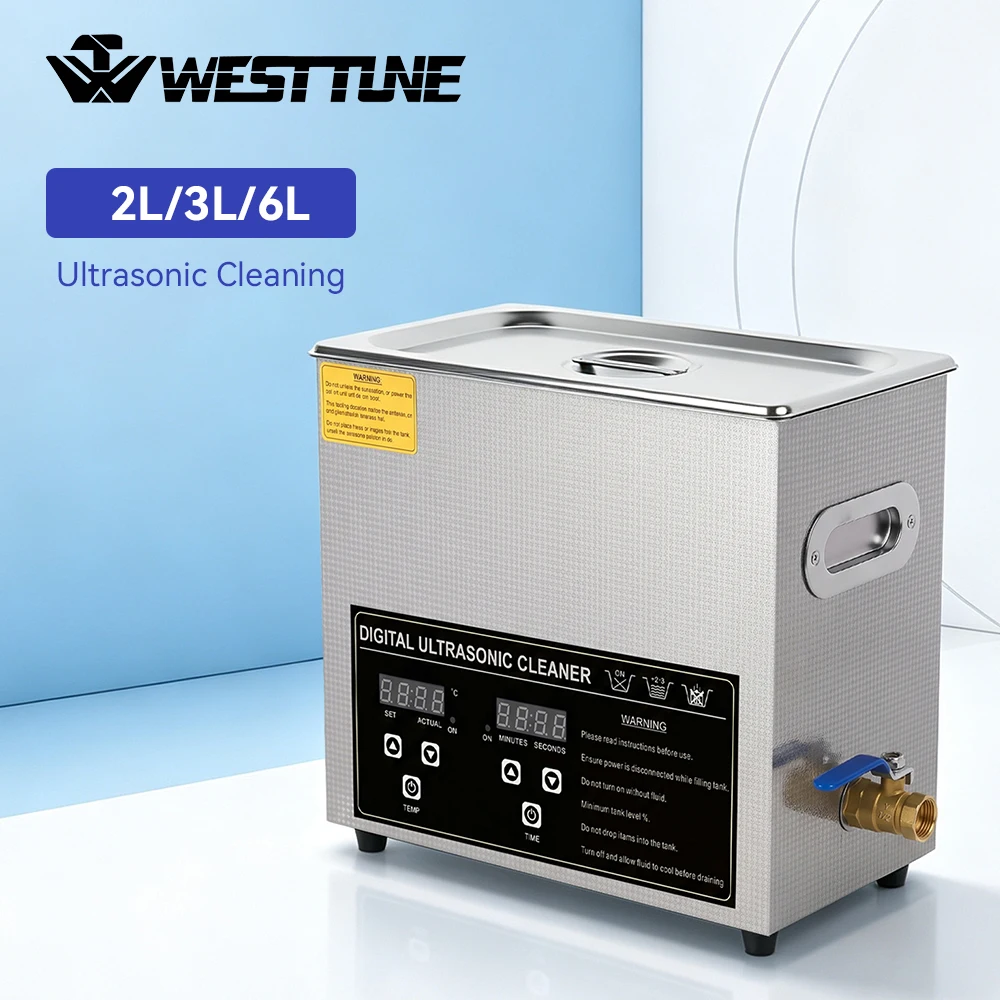 2/3/6L Digital Ultrasonic Cleaner Machine with Heater and Timer 40kHz Ultrasonic Cleaner for Auto Parts Tools and Jewelry Washer