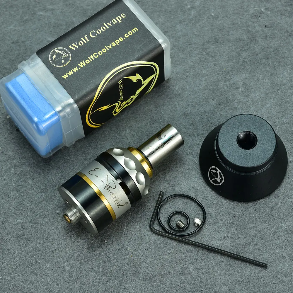 wolfcoolvape Resurrection RDA E-phoenix 316ss RDA Rebuildable Dripping Atomizer with BF Pin